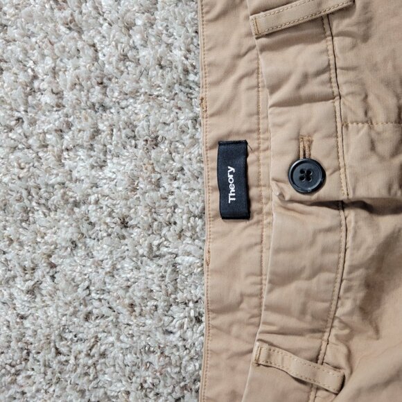 THEORY Pants Mens 36x32.5 Beige Straight Leg Chino Preppy - Picture 2 of 7
